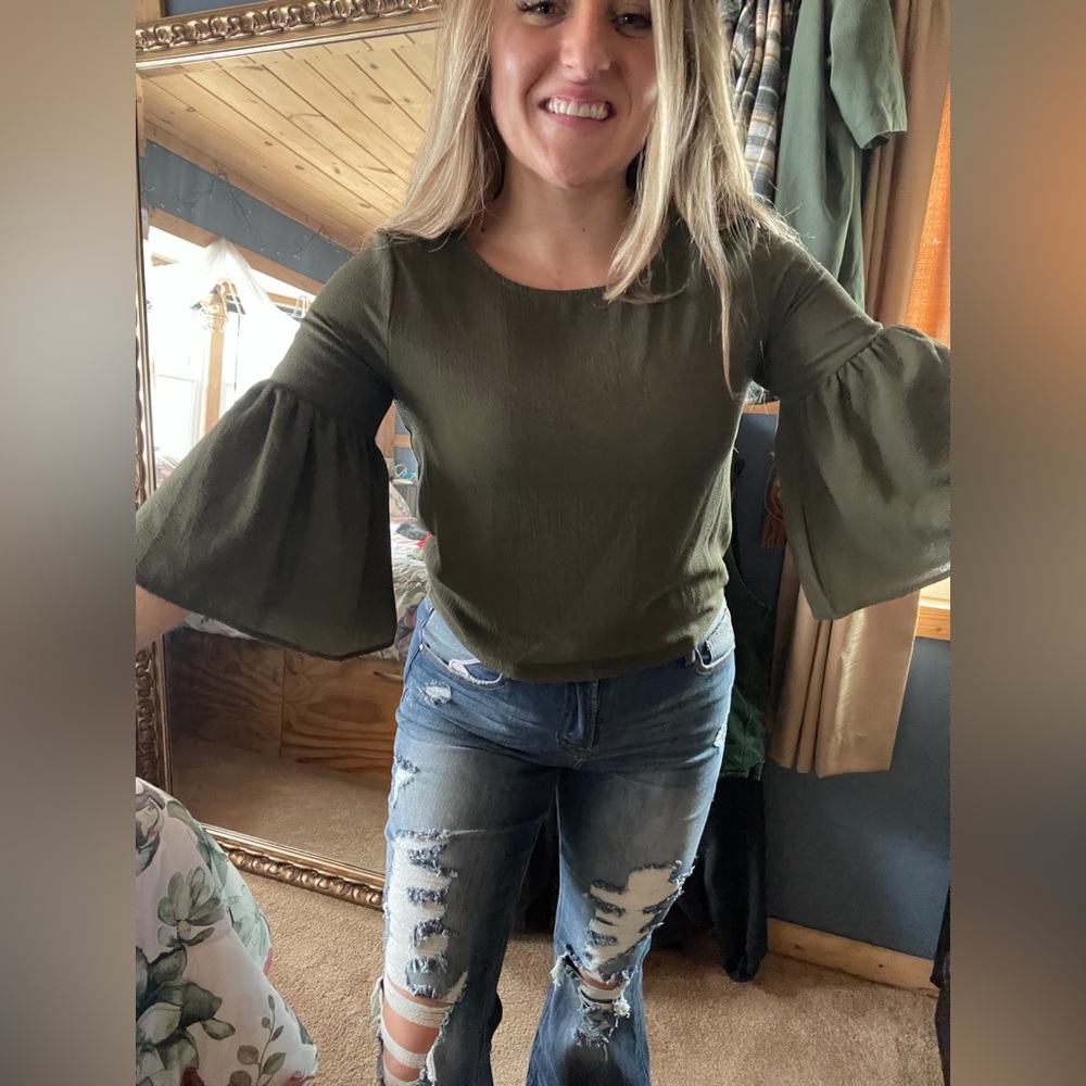 Women’s top - olive green - size medium